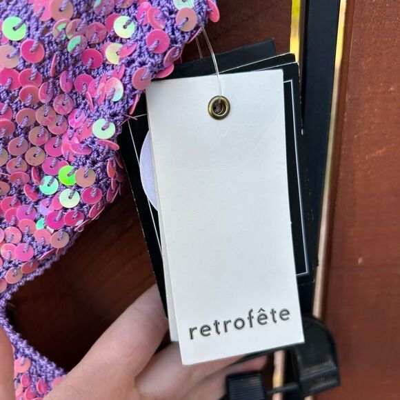 Retrofete Coco Crochet Dress M/L NWT - Picture 9 of 13